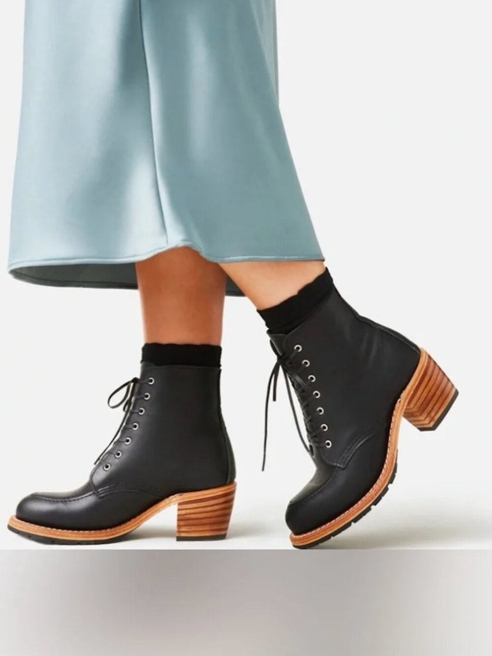 Red Wing Clara Heritage Leather Lace-Up Boots Black US 6